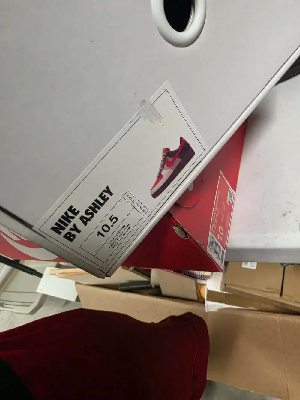 Nike Air Force 1 By You Chicago Black Toe Size 10.5